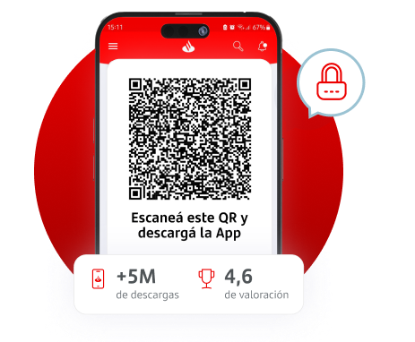 Imagen QR para escanear la App Santander